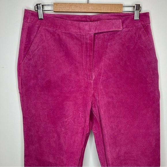 Chadwick’s Pink Suede Leather Pants Size 14 - Picture 3 of 10